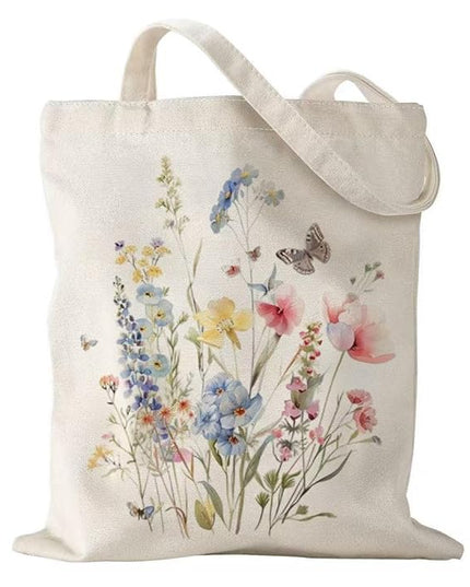 Canvas Tote Bag with Zipper Handles for Women Bridesmaid Birthday Wedding Mother Ladies Shopping Gift Bags