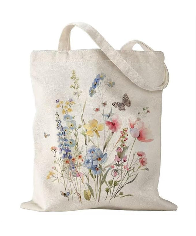 Canvas Tote Bag with Zipper Handles for Women Bridesmaid Birthday Wedding Mother Ladies Shopping Gift Bags