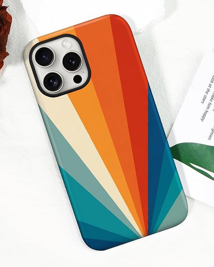 Magnetic for iPhone 13 Pro Case Cute Frog Stripes Phone Case, Summer Shockproof Slim TPU and Hard PC Protective Phone Cover Compatible with MagSafe Designed for Women Girls
