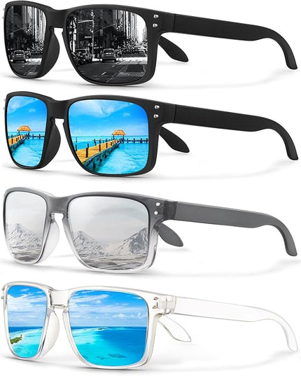 KUGUAOK Polarized Square Sunglasses For Men and Women Matte Finish Sun Glasses UV Protection Glasses