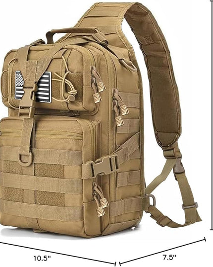 HAOMUK Tactical Sling Bag Pack Military Rover Shoulder Sling Backpack EDC Molle Assault Range Bag