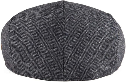 VOBOOM Men's Herringbone Flat Ivy Newsboy Hat Wool Blend Gatsby Cabbie Cap