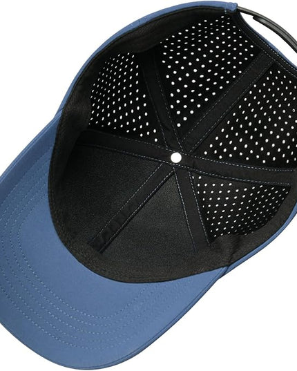 VOBOOM Men Quick Dry Baseball Cap Laser Cut Mesh Ball Curved Brim Snapback Hat