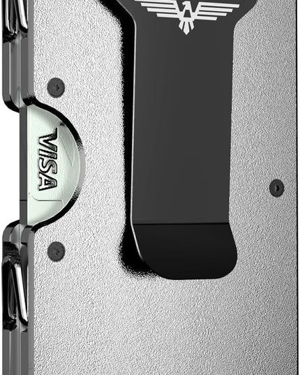 Lenvoten Extra Durable Hinged Minimalist Wallet for Men | Slim Metal RFID Blocking Wallet | Credit Card Holder & Money Clip Holds 20 Cards | Premium Scratch-Resistant Finish | Ideal Gift for Men