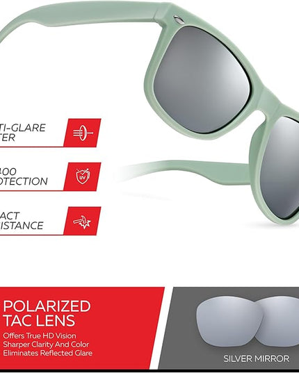 Retro Rewind Polarized Sunglasses for Men and Women - UV Protection Classic Sun Glasses