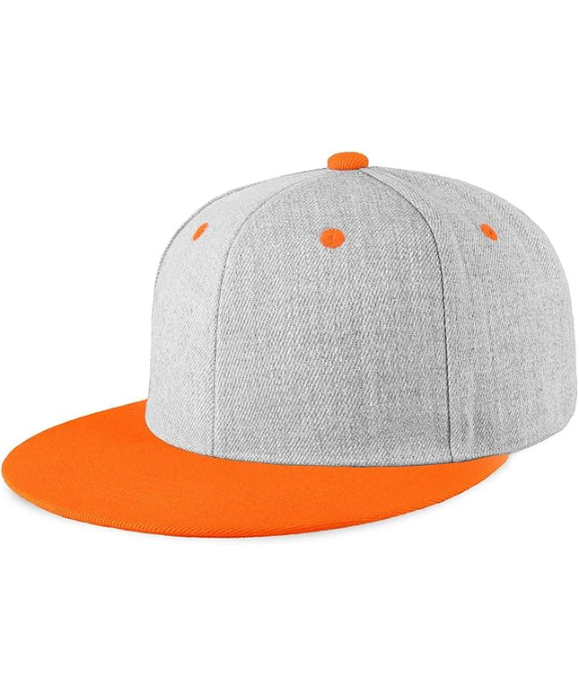 CHOK.LIDS Flat Bill Visor Classic Snapback Hat Blank Adjustable Brim High Top End Trendy Color Style Plain Tone Baseball Cap