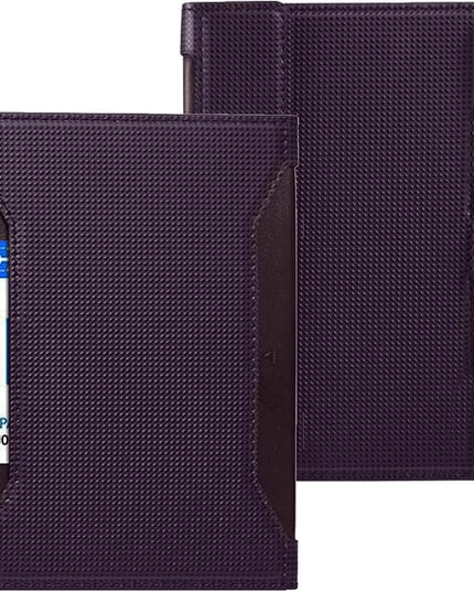 Passport Holder for Travel Essentials, RFID Blocking PU Leather Passport Wallet Cover Card holder Case Passport Book Holders for Women and Men, Dark Purple