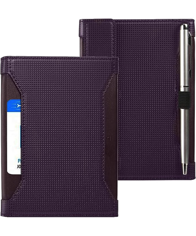 Passport Holder for Travel Essentials, RFID Blocking PU Leather Passport Wallet Cover Card holder Case Passport Book Holders for Women and Men, Dark Purple