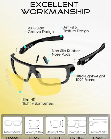 ATTCL Polarized Sunglasses Men for Fishing: UV Protection Lightweight TR90 Sports Wrap Sun Glasses Driving Golf Running