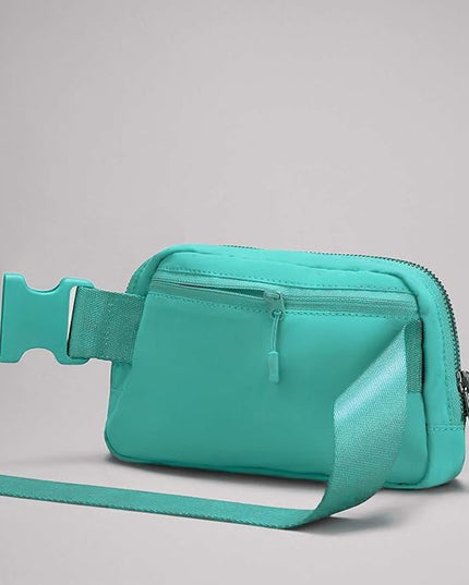 YOSHUYUKI Waist Belt Bag for Women Lulu Dupes Mini Small Crossbody Purse Sling Cute Fashion Waterproof Fanny Pack Over The Shoulder Bags Fashionable Travel Running Belt Pouch Bum Bag Peppermint Green