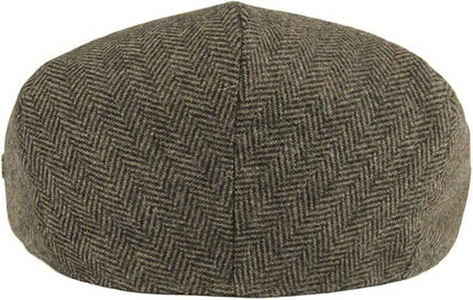 VOBOOM Men's Herringbone Flat Ivy Newsboy Hat Wool Blend Gatsby Cabbie Cap