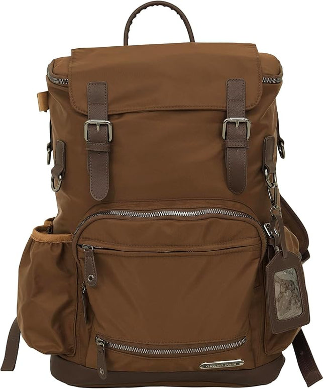 Grand Prix Deluxe Equestrian Backpack, Water-Repellent Riding Gear Bag with Boot Compartment and Organizer Pockets, Brown
