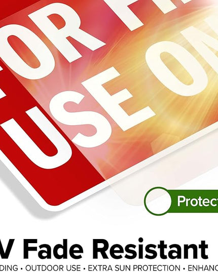For Fire Use Only Sign, 10x7 Inches, 4 Mil Vinyl Decal Stickers Weather Resistant, Made in USA by My Sign Center