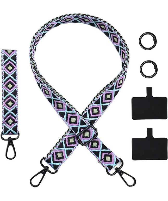 LEMEDE Adjustable Phone Lanyard - Phone Wristlet & Crossbody Phone Strap, Versatile for ID, Camera，Key straps(1" Width)