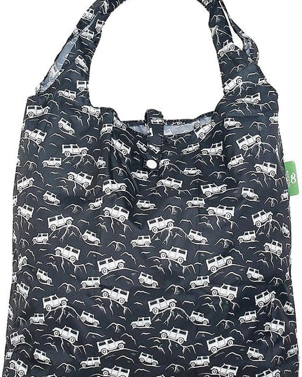 ECO CHIC Foldable Reusable Grocery Bags - Lightweight, Recycled & Reusable Shopping Bag - Waterproof Packable Tote
