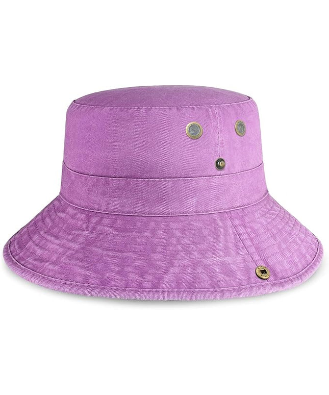 Hot Summer Bucket Hat - Trendy Cotton Sun Hat for Beach, Golf, Fishing - Fun Outdoor Vacation Boonie for Men and Women