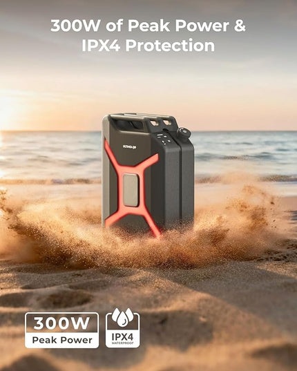 ULTIMEA Go Portable Party Speaker, 300W Wireless PartyBox with Bass Boost, RGB Light, TWS Stereo, Auracast Mode, Mic/Guitar Input, APP Control, Powerful Bluetooth Speaker for Party and Outdoor (Black)