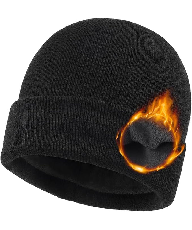 Zylioo Oversize Beanie Hats, XXL Big Size Ribbed Knit Cuffed Winter Hat for Cold Weather, Warm Skull Watch Cap