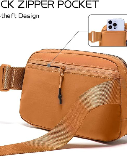 Belt Bag for Women Fanny Pack Crossbody Bags for Women Fashion Waist Packs with Adjustable Strap Gifts for Teenage Girls Women Men (Yellow)