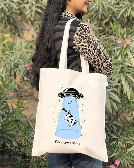 Eco Right Tote Bag for Women, Reusable Grocery Bag, Canvas Tote Bag for Shopping, Cotton Bag for Daily Use, Gifts for Women
