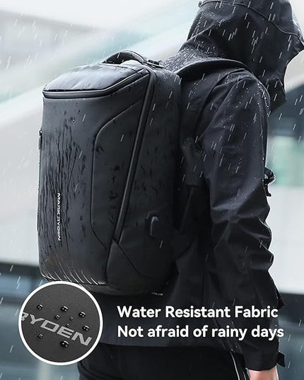 MARK RYDEN Business Backpack for Men, Waterproof High Tech Backpack with Sport Car Shape Design and USB Charging Port, Travel Laptop Backpack Fits 17.3 Inch Notebook