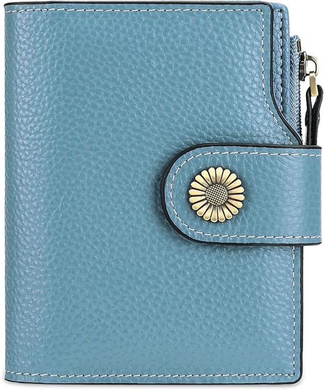 FALAN MULE Small Wallet for Women Leather Bifold Compact Small Womens Wallet with RFID Blocking