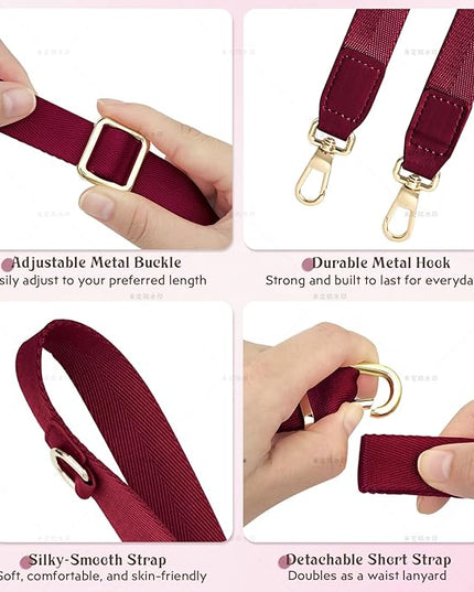 WEZEBEL Red Women’s Crossbody Strap for Cell Phone, Adjustable Nylon Lanyard & Accessory Kit for iPhone for Everyday Carry