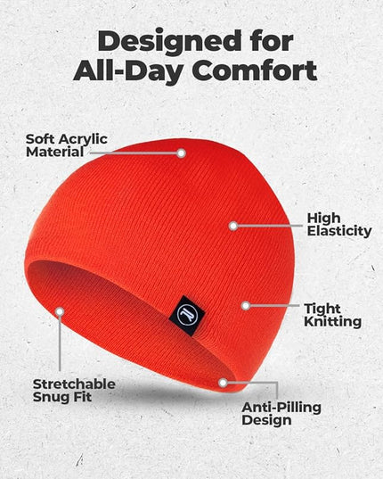 Original Beanie Cap - Soft Knit Beanie Hat - Warm and Durable