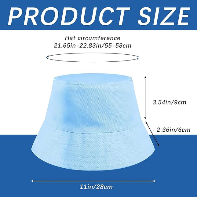 DASSNANE Sublimated Bucket Hats Bulk Solid Color DIY Blank Hat Bucket Hats for Men, Women and Adults