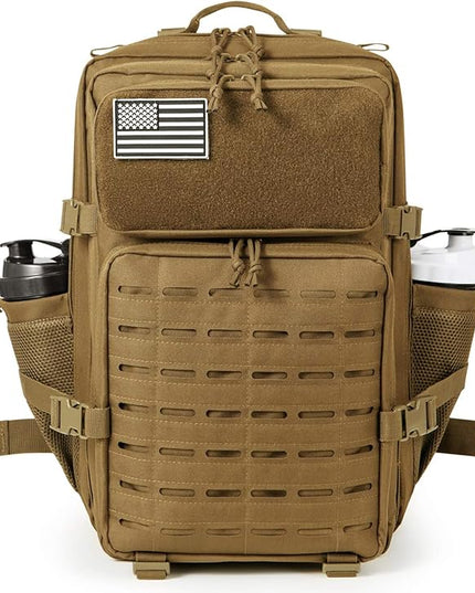 QT&QY 25L/45L Military Tactical Backpack For Men Molle Daypack 3 Day Bug Out Bag Hiking Rucksack With Bottle Holder