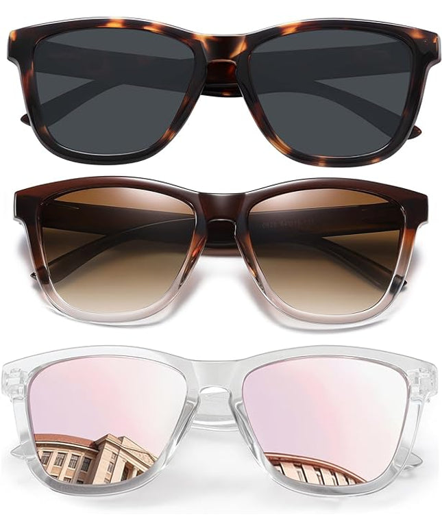 DANAMY Sunglasses Womens Polarized Sunglasses for Women Trendy Designer Mirrored UV400 Protection Sun Glasses