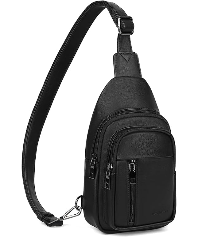 MASINTOR Sling Bag for Women - Crossbody Bags Fanny Pack with Vegan Leather - Adjustable Sling Backack for Travel