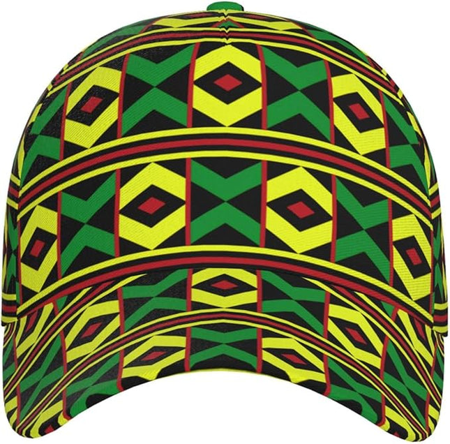 African Ethnic Tribal Style Baseball Cap for Men Women, Fashion Adjustable African Hat Casual Trucker Hats Sun Caps