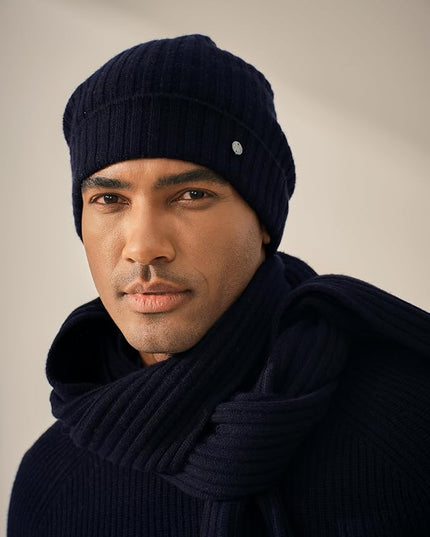 KVSS 100% Pure Cashmere Beanie for Women & Men Knit Winter Hat Cuff Rib Cap | Luxury from Inner Mongolia