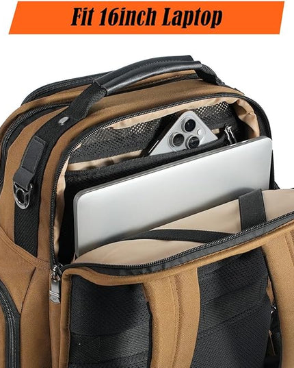 WELKINLAND 24H Business Backpack for Men with Toiletry Bag, 16" Laptop Executive Backpack for Mens, 28L Business Computer Backpacks, Heavy Duty Laptop Backpack, Carry-on Executive Backpacks for Men