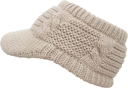 XYIYI Beanie Tail Winter Warm Knit Messy High Bun Ponytail Hats Visor Beanie Cap