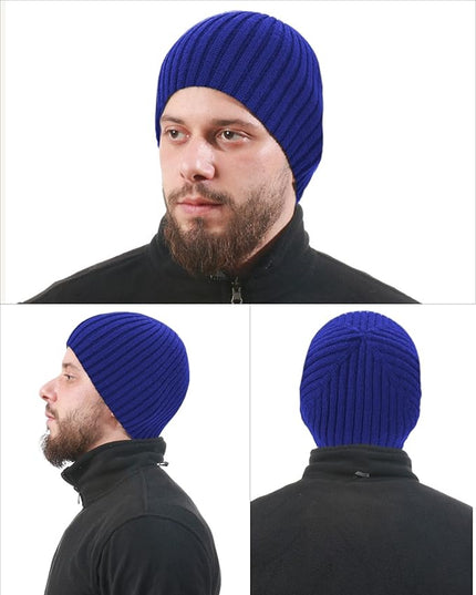 choshion Wool Knit Fisherman Beanie Hat for Men Women,Cuffless Warm Short Cuff Beanies Toboggan Ski Hats Winter Skull Cap