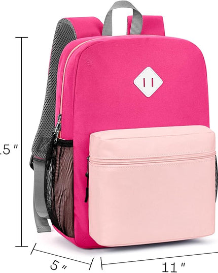 STEAMEDBUN Kids Backpack Girl 4-6, Girls Backpack for Elementary Kindergarten School -15inch
