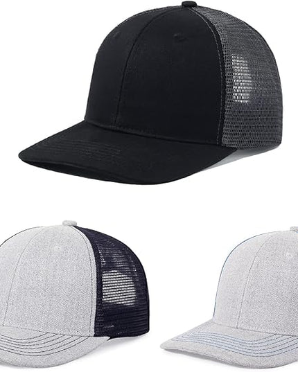 kozinu Unisex Trucker Hats Blank Mesh Snapback Hats Sport Plain Baseball Caps Adjustable Fitted Hat