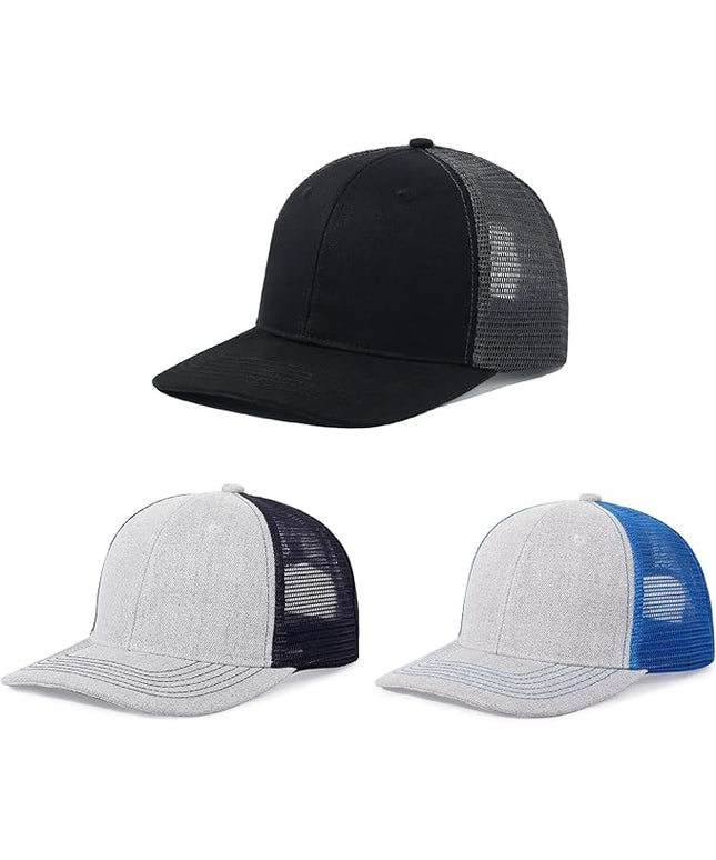 kozinu Unisex Trucker Hats Blank Mesh Snapback Hats Sport Plain Baseball Caps Adjustable Fitted Hat