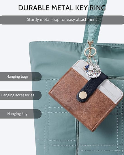 POIUGOYA Slim Wallet for Women,RFID Blocking Bifold Credit Card Holder with Zipper Coin Pocket,ID Window,Keychain