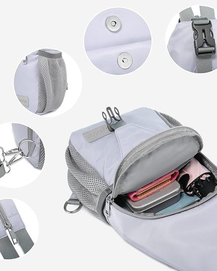 LOVEVOOK Sling Bag for Women Casual Daypack Nylon Crossbody Sling Backpack Travel Shoulder Bag Hiking Daypack