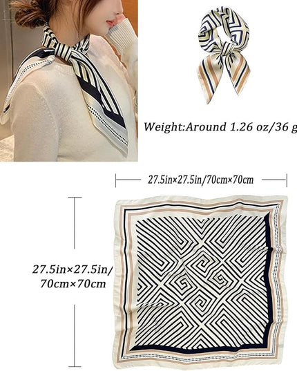Neck Scarf For Womens Silky Head Scarves Hair Bandanas Square Scarf Fashion Accessories lightweight
