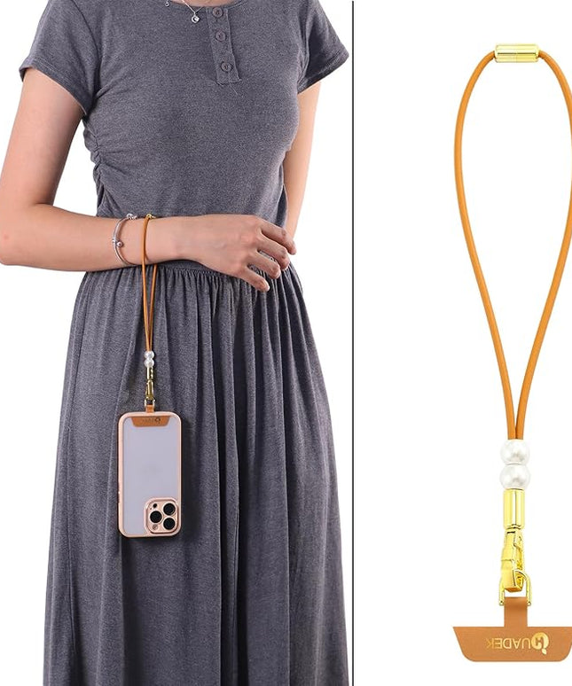 Leather Phone Wrist Strap,Universal Adjustable Key Lanyard,Stylish Wristlet Keychains for Women&Men