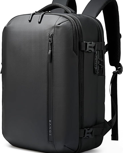 BANGE Travel Backpack with 15.6 Inch Laptop Compartment & TSA Lock for Men and Women, Water-Resistant Large Carry-On, Flight Approved,Black