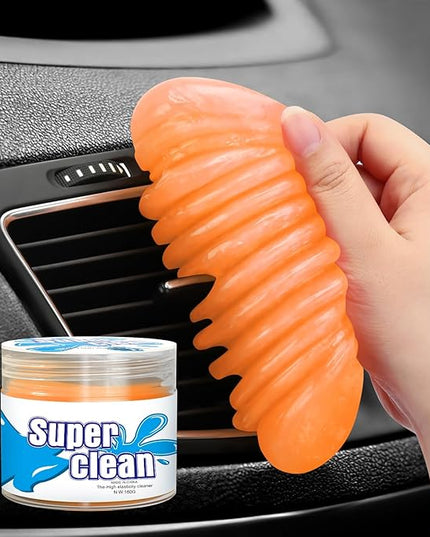 Car Cleaning Gel Car Cleaning Putty Car Putty Car Interior Cleaner Car Slime Car Detailing Kit Car Accessories Gifts for Men Women Stocking Stuffers Orange