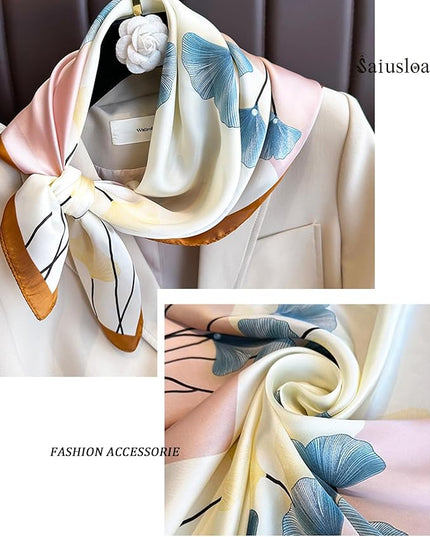 Neck Scarf For Womens Silky Head Scarves Hair Bandanas Square Scarf Fashion Accessories lightweight
