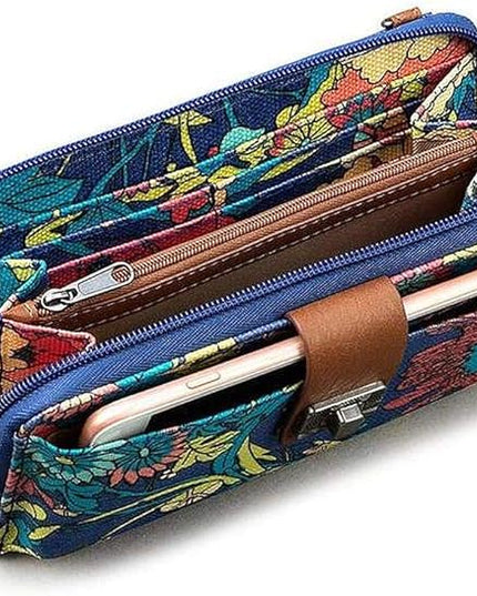 Sakroots Artist Circle Smartphone Crossbody in Coated Canvas, Detachable Wristlet Strap