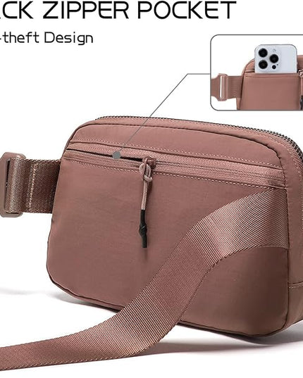 Belt Bag for Women Fanny Pack Crossbody Bags for Women Fashion Waist Packs with Adjustable Strap Gifts for Women Men (Brown)