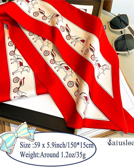 Purse Scarf For Handbags Head Scarves For Women's Hair Bags Scarfs Long Skinny Scarves Fashion Silky